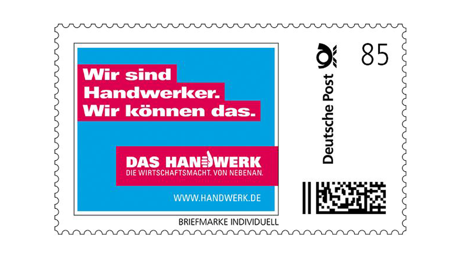 Briefmarke im Handwerk Design